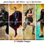 DC Comics ~ 8 Dictionary Digital Art Prints 5" x 7" & Bookmarks