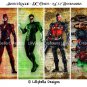 DC Comics ~ 8 Dictionary Digital Art Prints 5" x 7" & Bookmarks