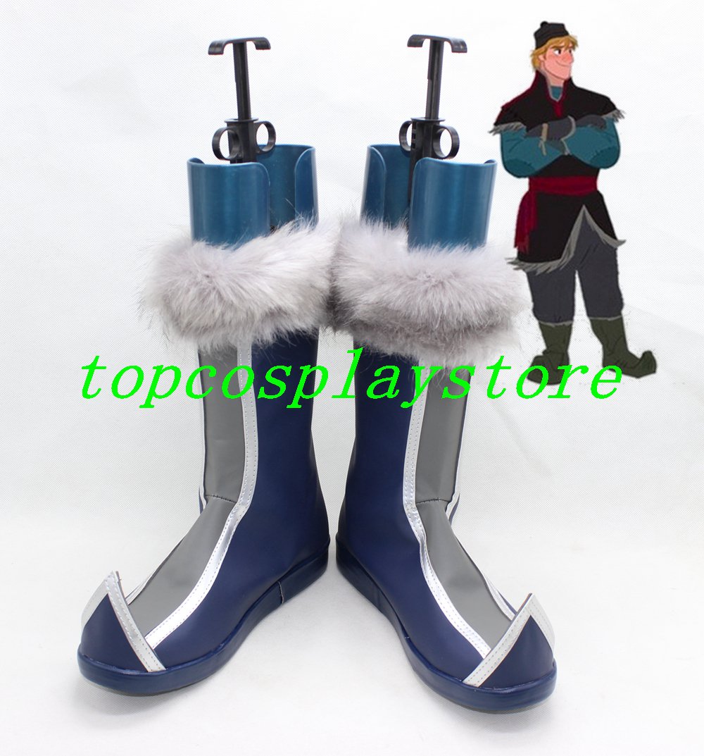 Frozen Princess Anna Kristoff cos Cosplay Boots Shoes shoe boot  #15YJZ22