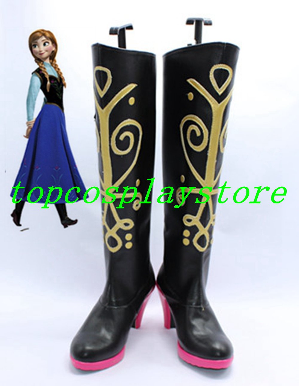 frozen high heel boots