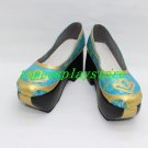 Love Live! No brand girls Ayase Eli Cosplay Boots shoes black/light bule Version A #LLC07