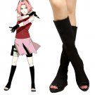 Naruto the Movie Haruno Sakura Anime Cosplay shoes boot black ver 3
