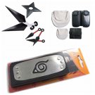 Cosplay Naruto shippuden Headband shuriken Kunai Knives Bag Tools weapons set