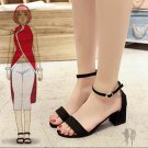 Boruto: Naruto Haruno Sakura Tsunade Cosplay shoes boot black high heel