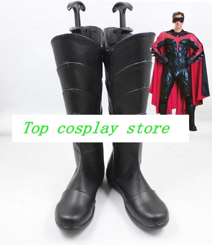 Robin From Batman Black Pu Ver Cos Cosplay Shoes Boots Shoe Boot Ns017