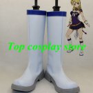 Fairy Tail Lucy Heartfilia White Cosplay Boots Shoes shoe boot hand made