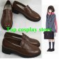 Noragami Hiyori Iki Cosplay Leather Shoes boots #NOR004 uniform school shoe boot