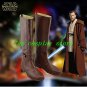 Star Wars Jedi Obi-Wan Kenobi Cosplay Shoes Brown Boots Custom Made pu leather 2