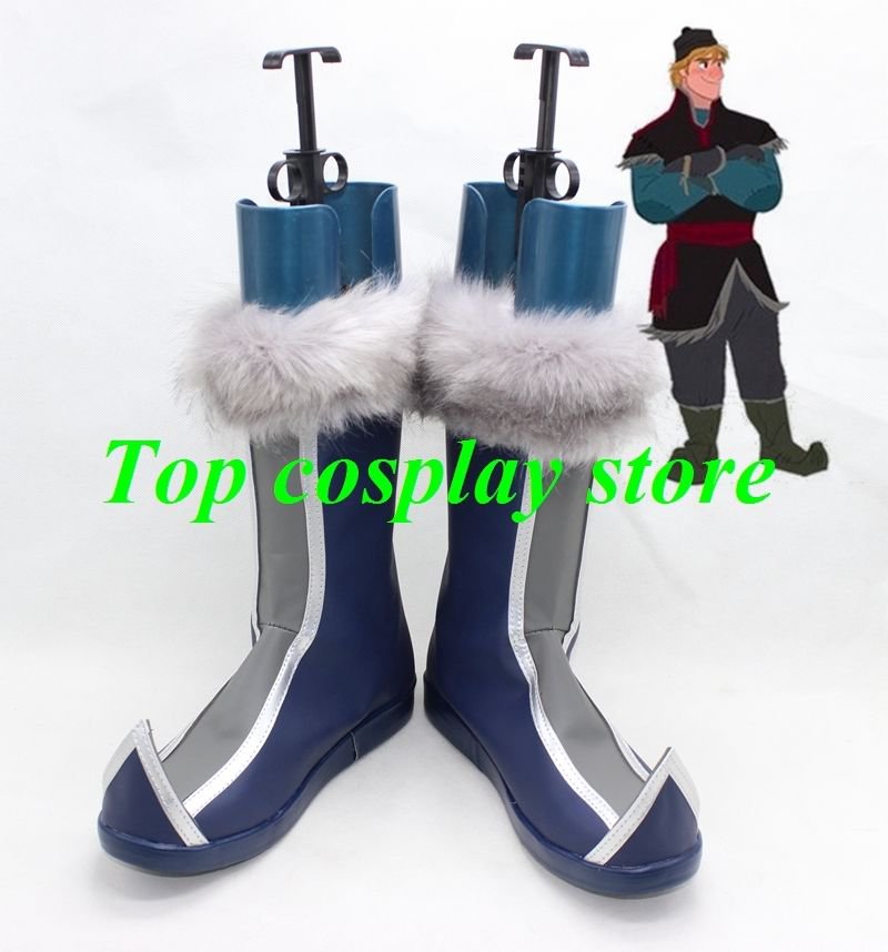 Frozen Princess Anna Kristoff cos Cosplay Boots Shoes shoe boot hand made