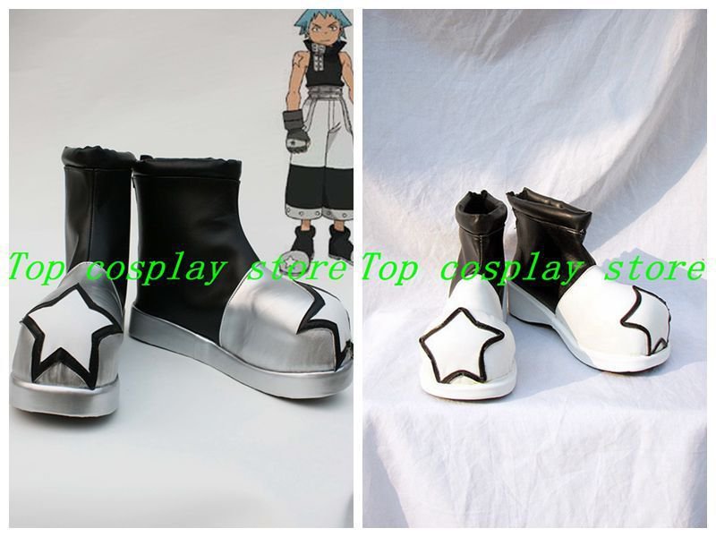 Soul Eater Black Star Cosplay Shoes boots #SE005 shoe boot