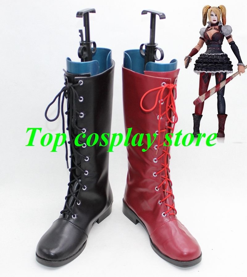 Batman Harley Quinn Boots Arkham City Cos Cosplay Shoes Boot Shoe Boot 15yjz7