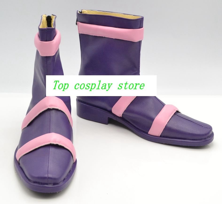 Yu-Gi-Oh! Dark Magician purple ver Mana Cosplay Shoes Boots shoe boot  #JZ637