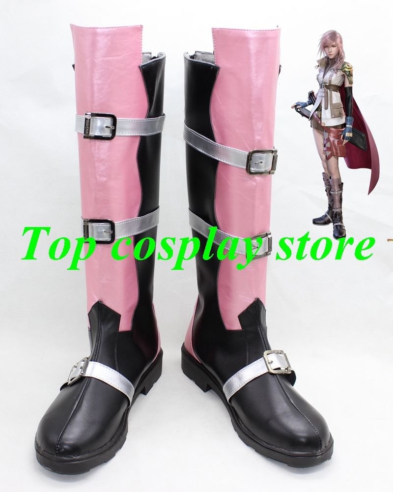 Final Fantasy XIII Lightning Cosplay Boots Shoes  shoe boot