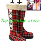 Black Butler Kuroshitsuji Ciel Viscount Cloth Cosplay Shoes boots Christmas ver