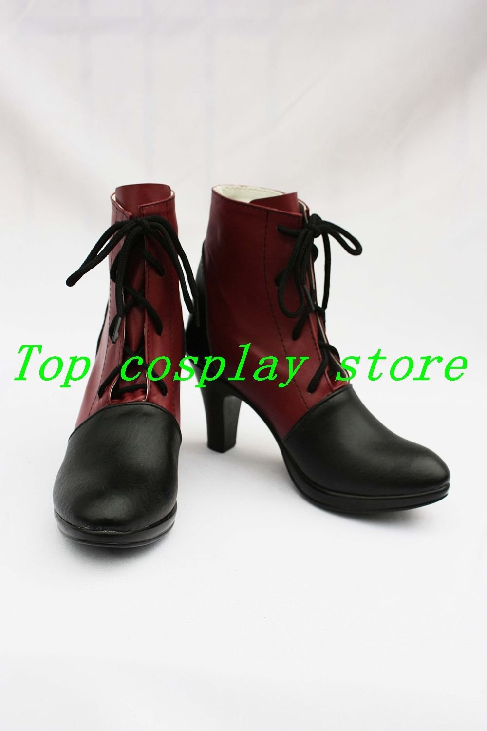 Black Butler Grell Sutcliff Cosplay Shoes Boots dark red& black ver shoe #BBC05