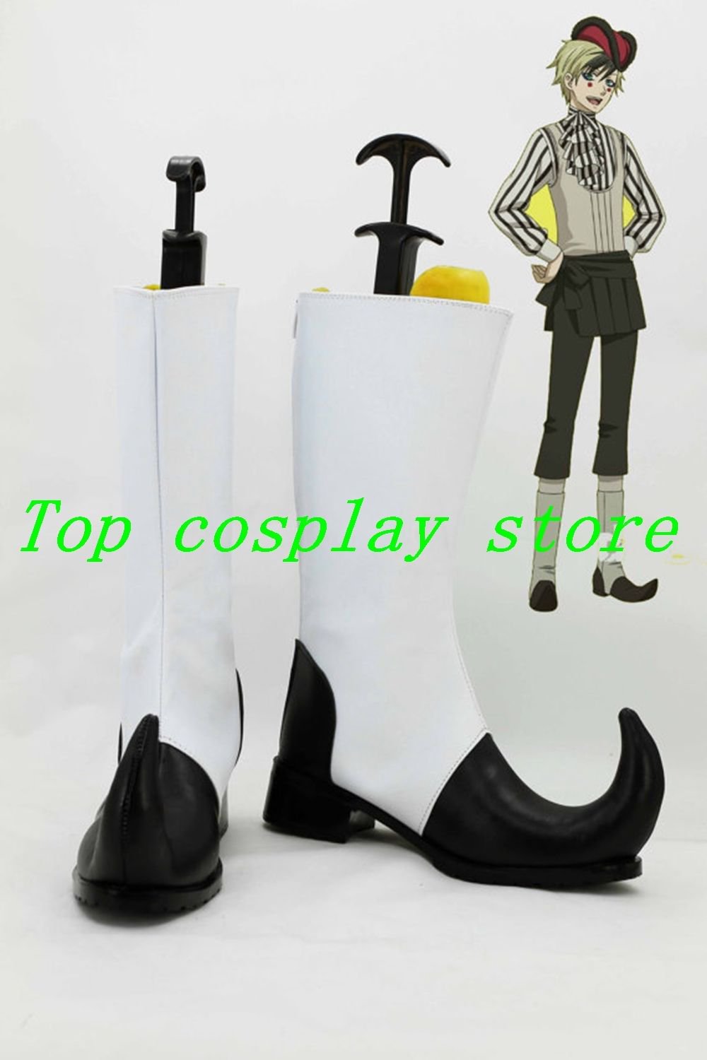 Black Butler Kuroshitsuji Equilibrist Dagger Cosplay Boots Shoes clown shoe