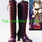 Vocaloid Type-H Purple PU Leather Rin Cosplay Boots shoes #VOC030 shoe boot