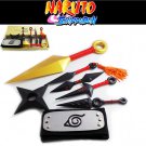 Naruto Namikaze Minato Yondaime Cosplay shuriken Kunai Knives headband weapon 2