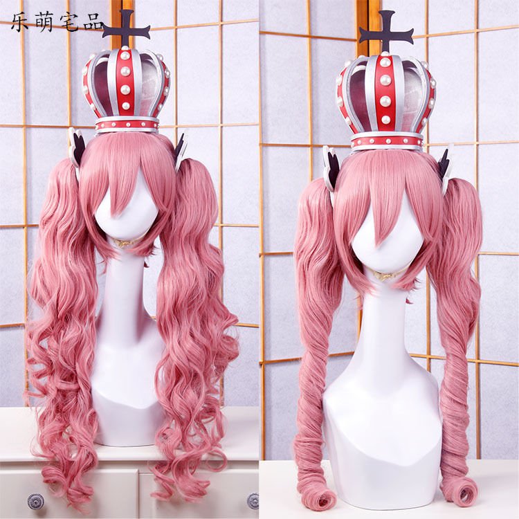 Cosplay princess Perona ONE PIECE wig pink wig imperial crown Smirnoff headwear