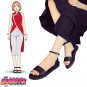 Boruto: Naruto the Movie Haruno Sakura Cheongsam Anime Cosplay shoes boot black