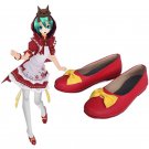 Vocaloid  Hatsune Miku Gothic Lolita cute red with yellow bow Cosplay Boots shoe
