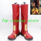 The Flash Shoes Superhero Barry Red PU Flash Cosplay Boots Adults Custom Made