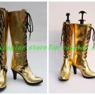 Vocaloid Diva Megurine Luka Gold High Heel Cosplay Boots shoes #VOC048 shoe boot