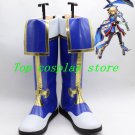 BLAZBLUE Noel Vermillion bule white gold Cosplay Boots shoes shoe boot #NC394