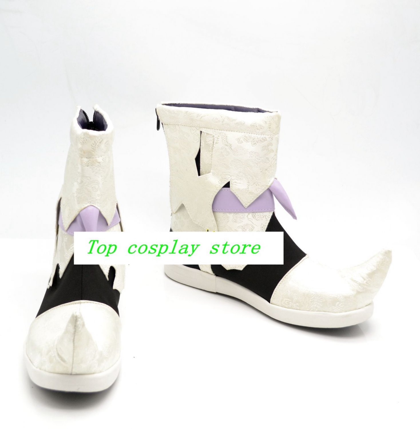 Final Fantasy XIV 14 Black Mage cos Cosplay Shoes Boots shoe boot  #JZ599 short