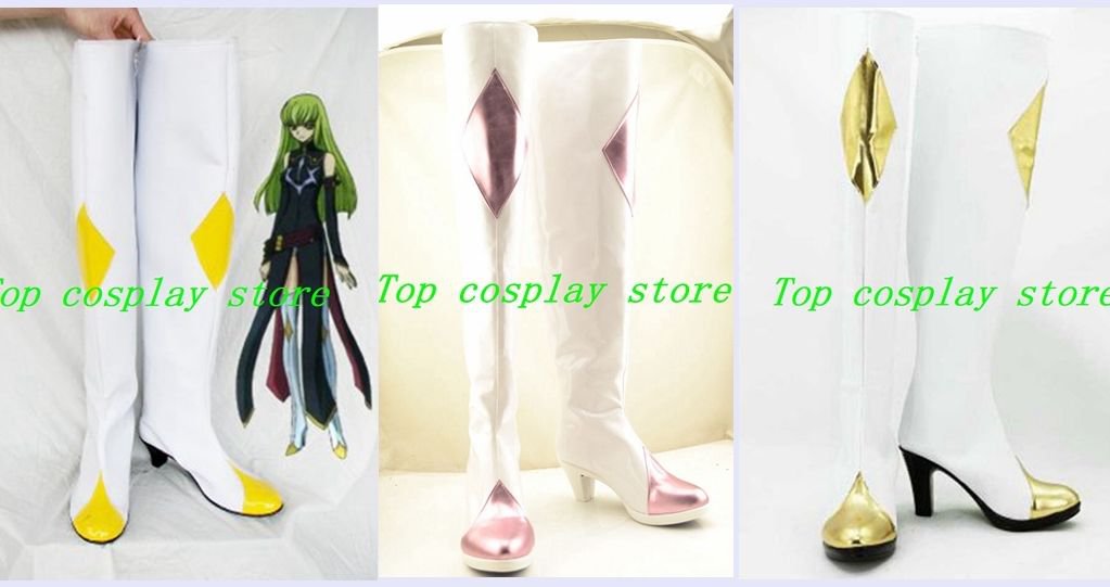 Code Geass Lelouch of the Rebellion  C.C Cosplay Boots shoes shoe boot three ver