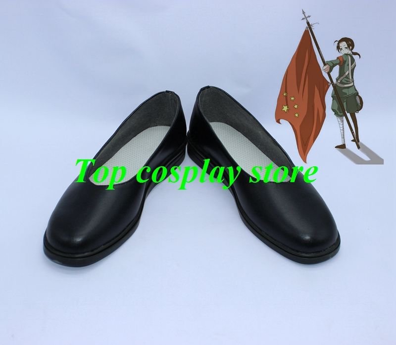APH Axis power hetalia China Wang Yao cosplay shoes boots shoe boot