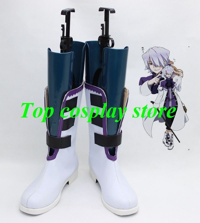 Pandora Hearts Xerxes Break Xerxes Break White & Black Cosplay Boots shoes shoe