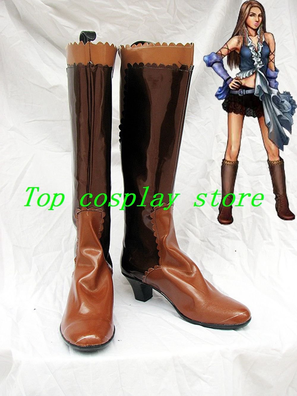 Final Fantasy X FF10 FFX-2 Yuna Lenne Cosplay shoes boots shoe boot