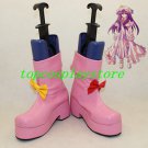 Touhou Project Patchouli Knowledge Pink Cosplay Boots shoes de22