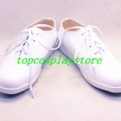 Black Butler Viscount White Cosplay Flat Shoes boots with shoestring wr2