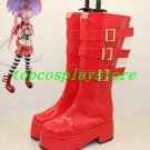 One Piece Perona Cosplay Shoes Boots Custom made red Version E #OP015