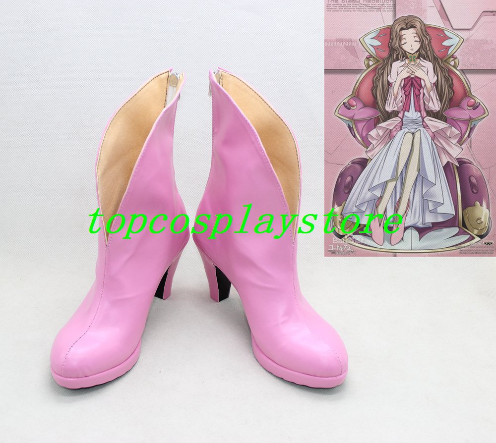 Code Geass Nunnally Vi Britannia Nunnally Lamperouge Cosplay shoes boots shoe