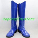 Mens Blue Superhero cosplay shoes Boots shoe boot