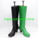 Kim Possible Shego Green and Black Patent Cosplay Shoes boots  shoe boot