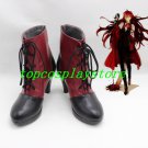 Black Butler Grell Sutcliff Cosplay Shoes Boots black and red de3