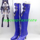 Hyperdimension Neptunia NoireBlack Heart Blue Cosplay Boots shoes #5471