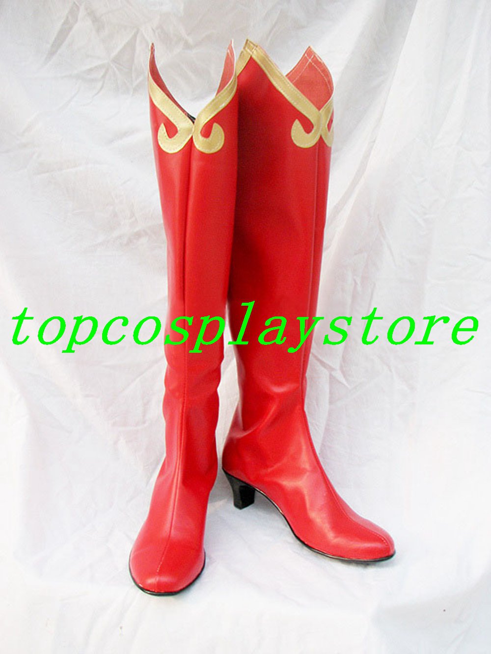 Phoenix Wright: Ace Attorney Regina Berry Cosplay Shoes Boots Red Ver #AO008