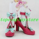 Aikatsu! Ichigo Hoshimiya Cute Cosplay Shoes boots pink ver #AIK002