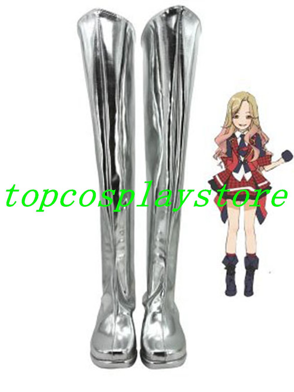 AKB0048 Cosplay Tomomi Itano Silver Cosplay Boots shoes #AKB0011