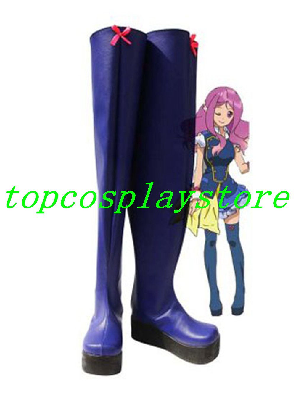 AKB0048 Cosplay Mimori Kishida 8th Blue Cosplay Boots shoes #AKB0019