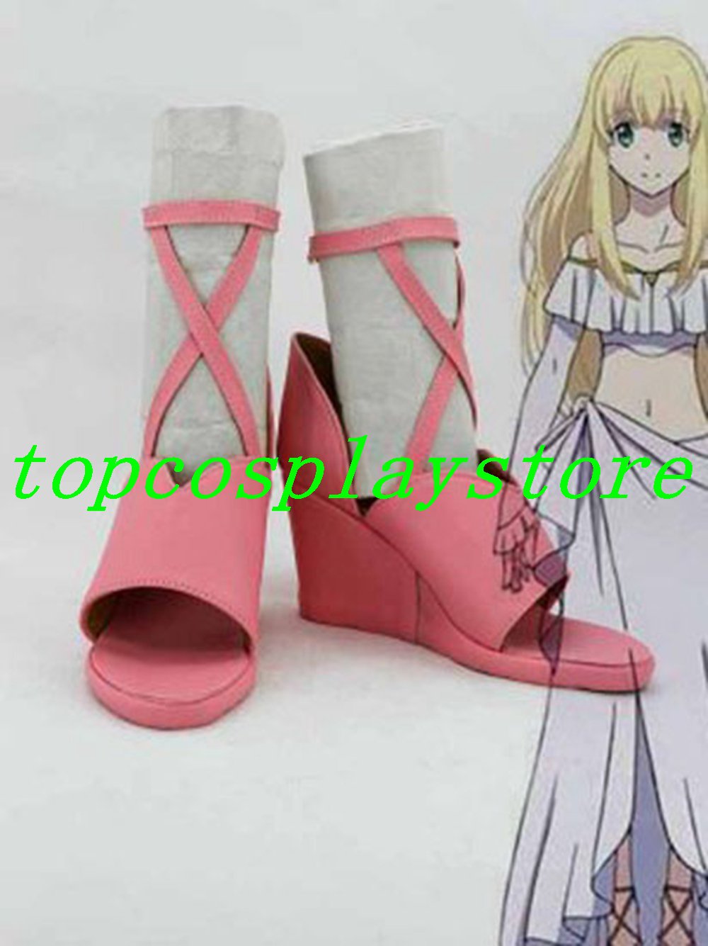 Aldnoah Zero Asseylum Vers Allusia Pink Cosplay Shoes boots pink ver #AZ001