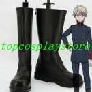 Aldnoah Zero Slaine Troyard Black Cosplay Boots shoes #AZ002