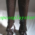Anime Assassins Creed 2 Ezio Cosplay Shoes Halloween Cosplay Pu Leather Brown Boots shoes #AC001