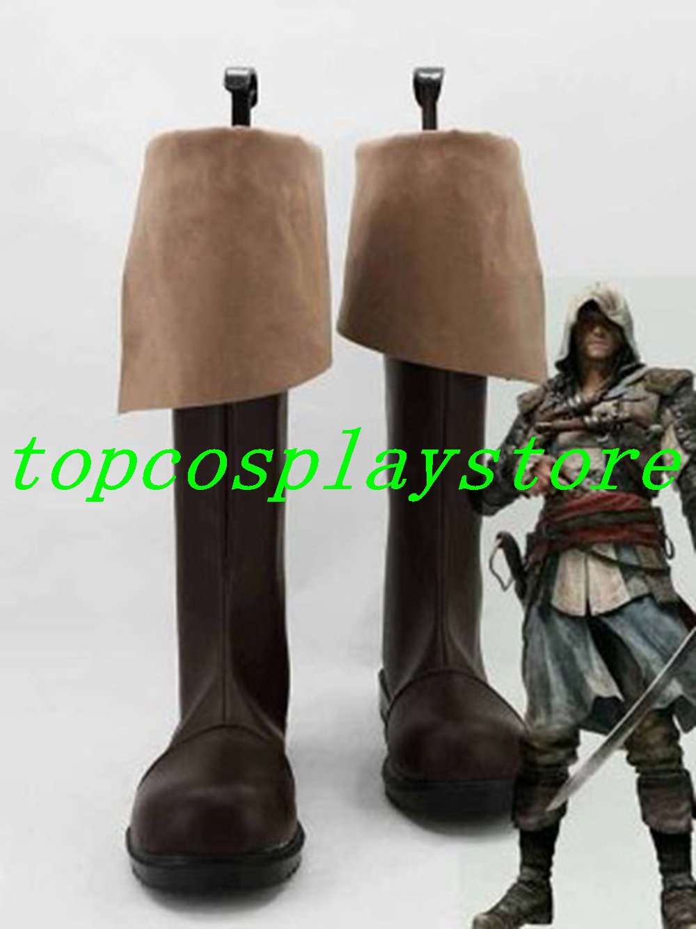 Assassins Creed 4:Black Flag Connor Kenway Cosplay Boots shoes #AC002