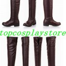 anime Attack on Titan Eren Jaeger  / Mikasa / Levil Cosplay Shoes boots brown Ver # AOT 002